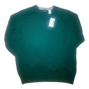 Children's Place V-Neck Green Long Sleeve Sweater